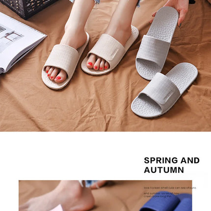 Foldable Home Slippers Hotel Travel Portable Slides Non-Slip Bathing House Guest Use Men Women Unisex Flat Shoes Salon Homestay