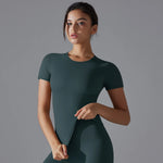 Yoga Vest Training Fitness Top Windproof Running Suit Solid Colour Cycling Fitness Quick Dry Women's Sweatshirt