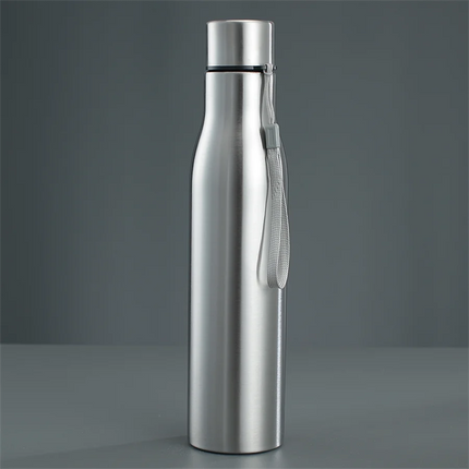 1pc 750ml/1000ml Stainless Steel Water Bottle, Large Capacity Portable Sports Bottles For Outdoor Camping Hiking Travel