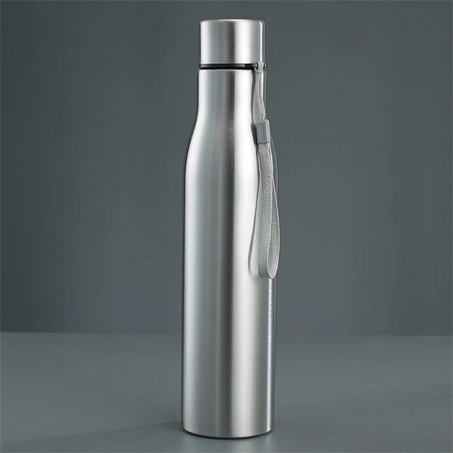 1pc 750ml/1000ml Stainless Steel Water Bottle, Large Capacity Portable Sports Bottles For Outdoor Camping Hiking Travel