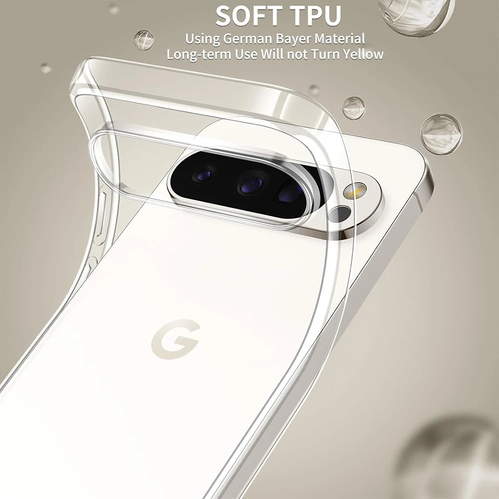 Ultra Thin Shockproof Silicone Soft Case For Google Pixel 9A 9 ProXL 8 8A 7 7A 6 6A Pro XL 5 Transparent Back Cover Clear Shell