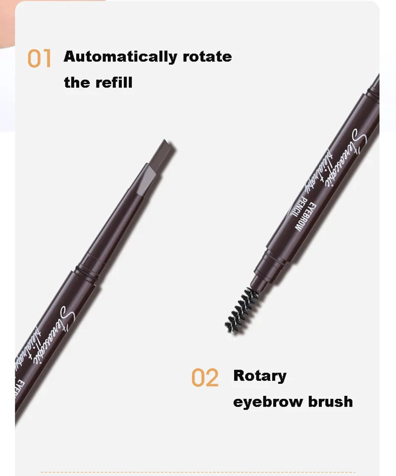 5 Colors Eyebrow Cosmetics Pencil Waterproof Double-headed Eyebrow Tattoo Natural Long Lasting Makeup Paint Eyebrow Pencil