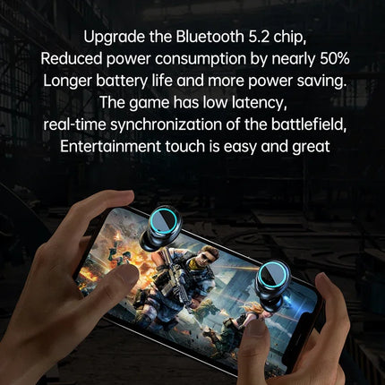 M25 TWS Wireless Headphones Earphones Bluetooth Touch Control Noise Reduction Stereo Waterproof Earbuds Headsets With Microphone
