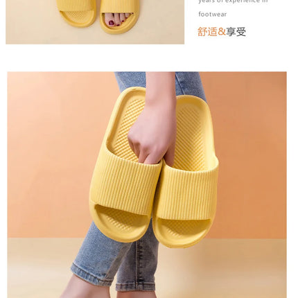 Women's Slippers Fashio Light EVA Soft Men's Home Sole Slipper Bathroom Anti-Slip Casual Indoor Slipper Beach Sandal Flip-Flops
