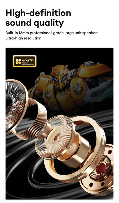 Genuine TRANSFORMERS TF-T51 Bluetooth Wireless Earphones Low Latency Gaming Earbuds Long Endurance High Music Headphones Choice