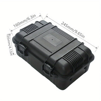 6 Sizes Black Hard Shell PP Carrying Toolbox Shockproof Portable Toolbox Secure Tools Safety Instrument Tool Storage Case