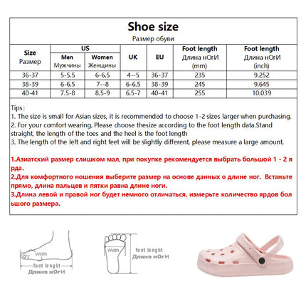 Clogs Women Sandals Summer Casual EVA Lightweight Outdoor Women's Shoes Anti Slip Thick Sole Beach Slides Couple Garden Shoes