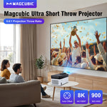 Magcubic 900ANSI HY450 8K Ultra Short Throw Projector With Auto Offset 1080P BT5.4 Electronic Focus WiFi6 AllwinnerH726 Voice