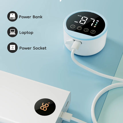 MAMIJOY Wearable Electric Breast Pumps 4 Modes 12 Levels Portable Hands Free Breast Pump Silent Comfort With 19/24mm Flange EB26