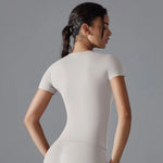 Yoga Vest Training Fitness Top Windproof Running Suit Solid Colour Cycling Fitness Quick Dry Women's Sweatshirt