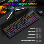 Mechanical Keyboard Wired 16 RGB Backlit 61/87/104Key Esports Gaming Keyboard Hot-Swappable Ergonomic Keyboard for PC Laptop