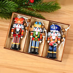 Christmas Nutcracker Soldier Wooden Pendant Xmas Tree Hanging Ornaments 2024 Navidad Decoration for Home 2025 New Year Gifts