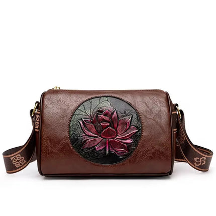 Women Embroidery Tote Bag High Quality Leather Ladies Handbags 2024 Women Shoulder Bag Small Crossbody Bags For Women Sac a Main