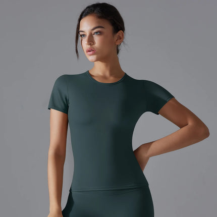 Yoga Vest Training Fitness Top Windproof Running Suit Solid Colour Cycling Fitness Quick Dry Women's Sweatshirt