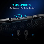 COOLCOOLD Laptop Cooling pad for 12-17 Inch Laptop Cooler Stand, 5 quiet fans, 5 Angle Adjustable with phone holder