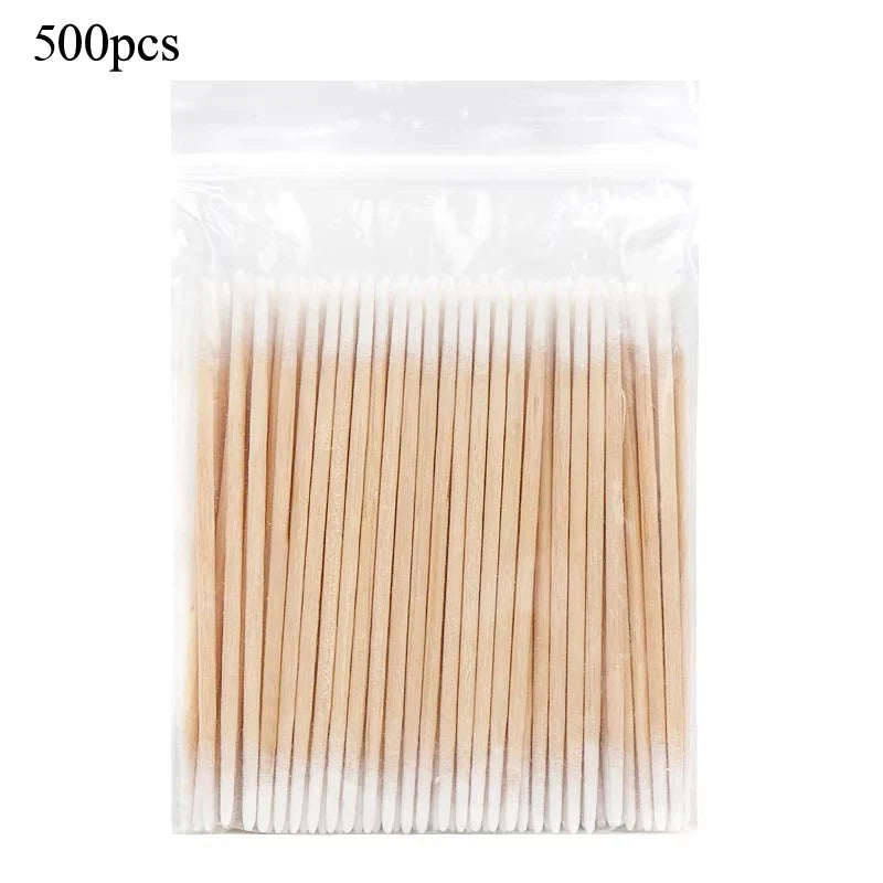 100/300pcs Double Head Cotton Swab Women Makeup Cotton Buds Tip For Medical Wood Sticks Nose Ears Cleaning Health Care Tools