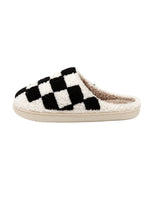 New Fuzzy Slippers Fashion Checker Indoor Embroidery Houseshoes Cozy Woman Winter Fluffy House Retro Checkered Print Shoes