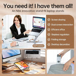 Portable Aluminum Alloy Tablet Bracket Foldable Telescopic Laptop Desktop Stand 360° Rotation Lifting Notebook Table Holder