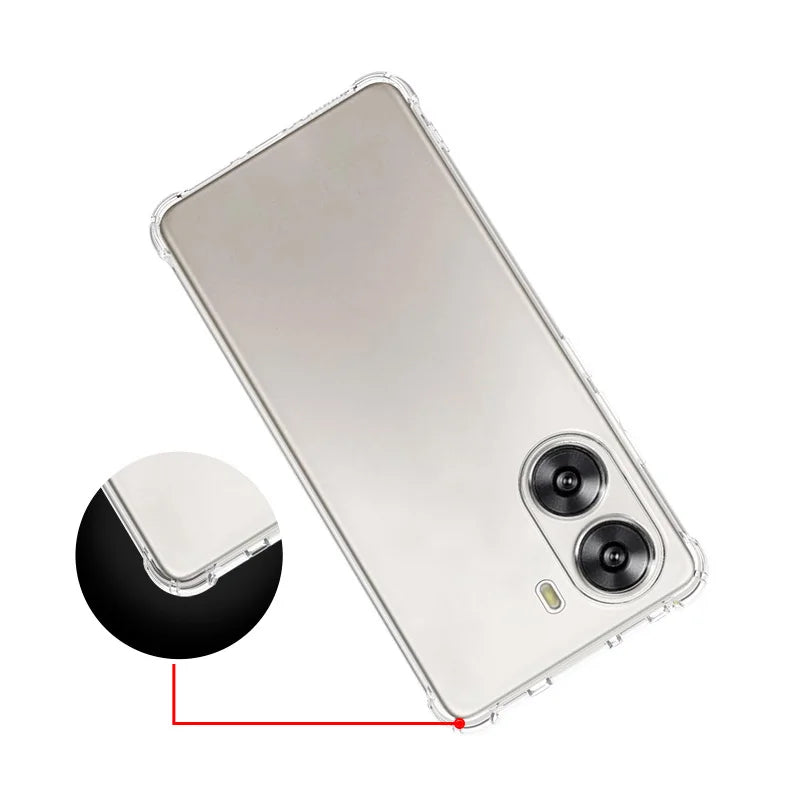 Phone Case for Xiaomi Redmi Note 14 13 Pro 4G 12 Pro Plus 5G Shockproof Clear Silicone Bumper Transparent Slim Shell Back Cover