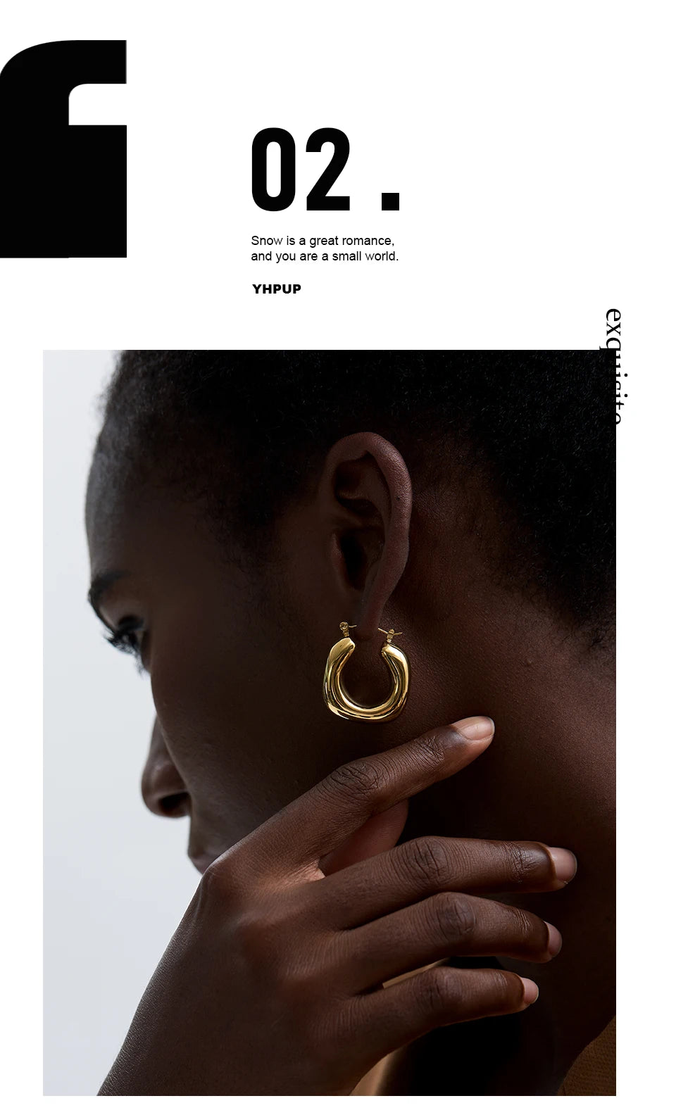 Yhpup High Quality Stainless Steel Round Geometric Chunky Hoops Earrings for Women Charm Metal Simple Fashion Jewelry Waterproof