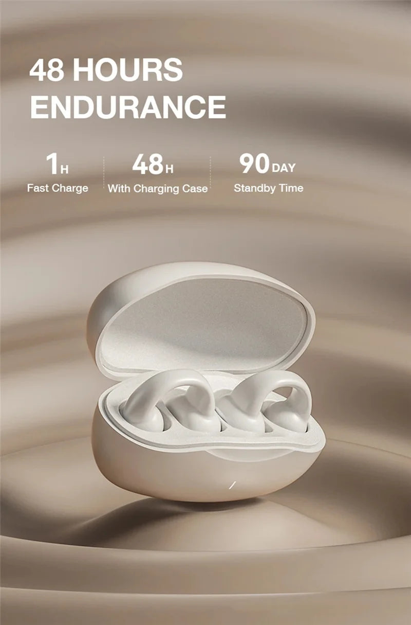 Earring Wireless Earbuds Bluetooth 5.3 Earphone Open Ear Headphones Air Conduction for Sport Running Painless Wearing Headset