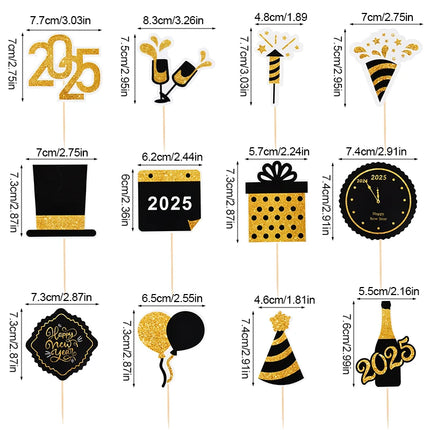 2025 Crown Number Foil Balloons Happy New Year Eve Party Decoration Photo Booth Props Supplies Christmas Home Decor Navidad 2024