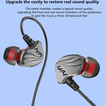 HIFI 6D Surround Bass In-Ear Wired Headphones 3.5mm Type C Earphone Sports Waterproof Gaming Headset Handfree Earbuds with Mic