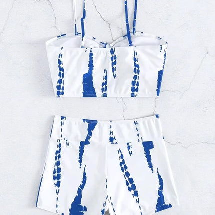 Drawstring Front Shorts Bikinis 2025 High Waist Swimsuit Women Swimwear Female Bathers Bathing Swimming Swim Suit Beachwear