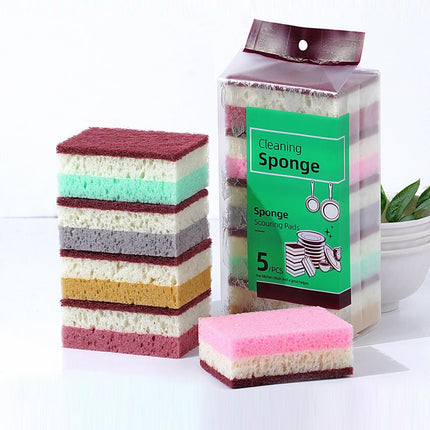 High density sponge cleaning cloth, dishwashing cloth, non greasy kitchen and catering supplies, sponge brush, pot and bowl