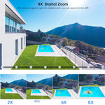 8MP Dual Lens 2.8mm -12mm 8X Zoom 4K PTZ WiFi IP Camera Outdoor AI Human Tracking CCTV Audio Home Security Surveillance Camera