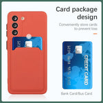 Card Slot Bag Holder Phone Case For Samsung Galaxy S24 S23 S22 S21 S20 Plus FE Note 20 Ultra Bumper Wallet Soft Shockproof Cover