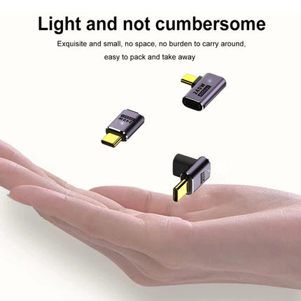 NNBILI 5A Type-C OTG Adapter 240W Fast Charging Data Converter USB4.0 40Gbps Support 8K 60Hz USB C 90/180 Degree Elbow Adapter