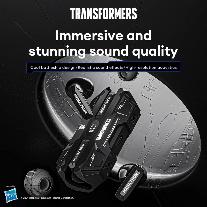 Genuine TRANSFORMERS TF-T51 Bluetooth Wireless Earphones Low Latency Gaming Earbuds Long Endurance High Music Headphones Choice