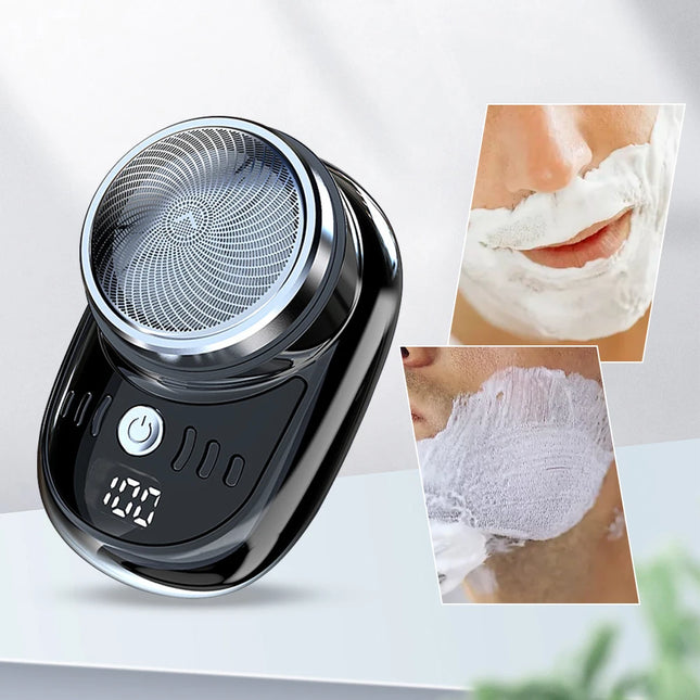 Mini Afeitadora Eléctrica De Viaje Para Hombre, Máquina De Afeitar Con Carga USB, Lavable, Para Barba Y Cara, Tama?o De Bolsil