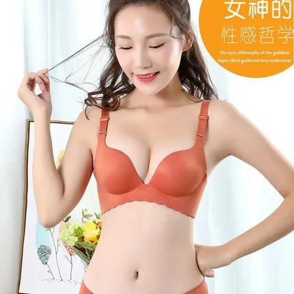 2025 New Extreme Push Up Bra 8cm Pads Small Bust Double Cup Padding Wireless Adjustable Plunge Bra Seamless Lift & Natural Shape