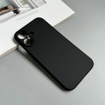 Luxury Full Black Silicone Matte Phone Case For iphone 17 Air 16 15 14 13 12 11 Pro Max 16 15 14 Plus Back Cover TPU Soft Case