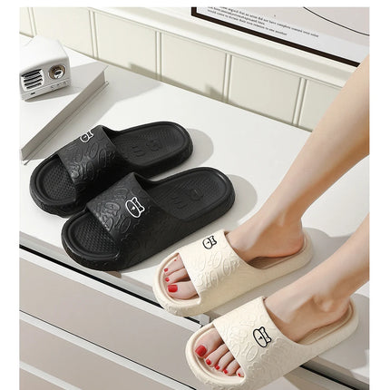 Summer Women's Slippers Indoor Casual Anti-slip and Anti-odor Bathroom Bathe Soft Resilience Sole Men Comfort Beach Slides Shoes