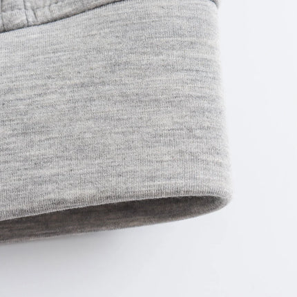 2024 Spring and Autumn New Casual Street Loose Oversize Hooded Zipper Hoodie Space Cotton Jacket Coat Lazy Women's Cardigan