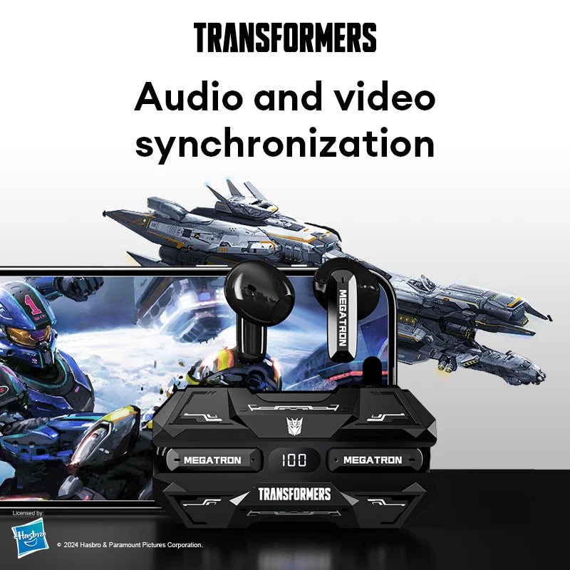Genuine TRANSFORMERS TF-T51 Bluetooth Wireless Earphones Low Latency Gaming Earbuds Long Endurance High Music Headphones Choice