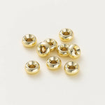 14K/18K Gold Plated 10-30Pcs 3/4/5/6/8mm Spacer Beads for DIY Necklace Bracelet Jewelry Making Supplies Accessories Wholesale
