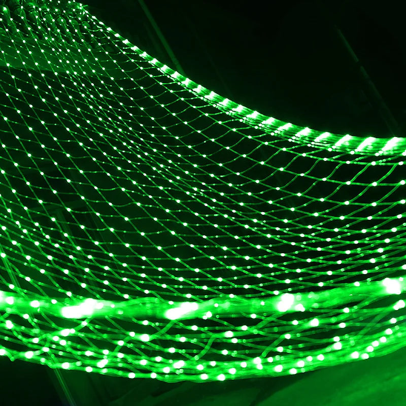EU plug 1.5x1.5M 2x3M Christmas Garlands LED String Christmas Net Light Fairy Xmas Party Garden Wedding Decoration Curtain Light