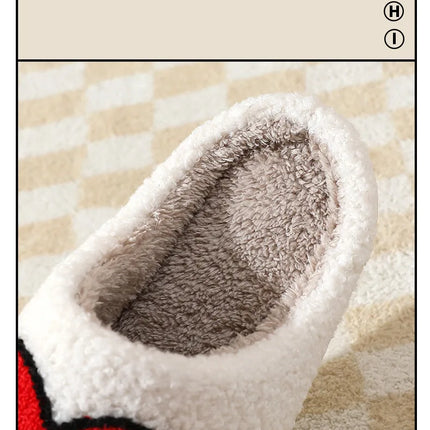 Winter Home Warm Women Slippers House Girl Fur Cute Bad Bunny Love Cushion Slides Bedroom Ladies Cotton Female Plush Shoes