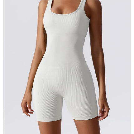 High Elastic Integrated Tight Fitting Jumpsuit Aerial Beauty Back Yoga Suit Seamless Jumpsuit for Women