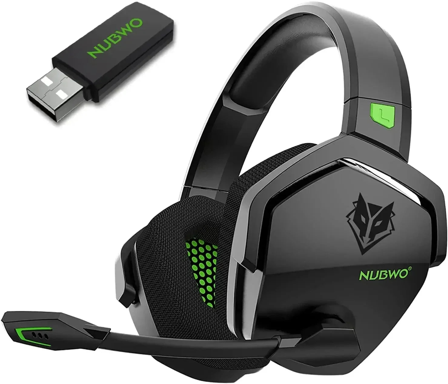 NUBWO G06 Pro Wireless Gaming Headset with Charging Station for Headset and PS5 Controller