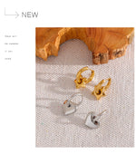 Yhpup Star Moon Heart Pendant Drop Hoop Huggie Earrings 18k Gold Plated Trendy Waterproof Stainless Steel Fashion Charm Jewelry