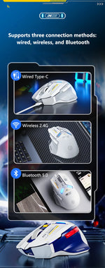 Inphic IN9 Wireless Gaming Mouse Rechargeable Ergonomics Bluetooth Mouse RGB Lighting Effect Desktop Computer Laptop Universal