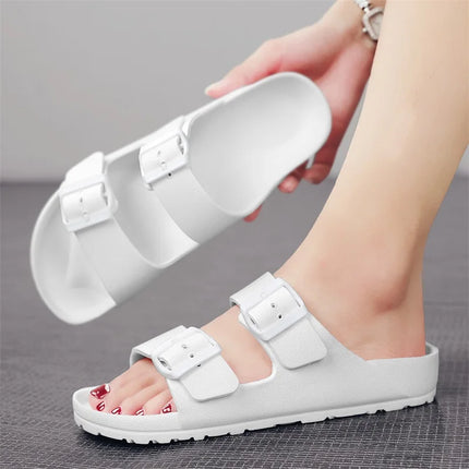Summer Adjustable Soft Slides Slippers For Men Flat EVA Slippers Lightweight Anti Slip Slippers Size 35-47 48 49  Dropshipping