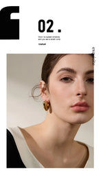 Yhpup Fat Fashion Stainless Steel Heart Chunky Hoop Earrings Charm Metal Texture Rust Proof Versatile Jewelry серьги тренд