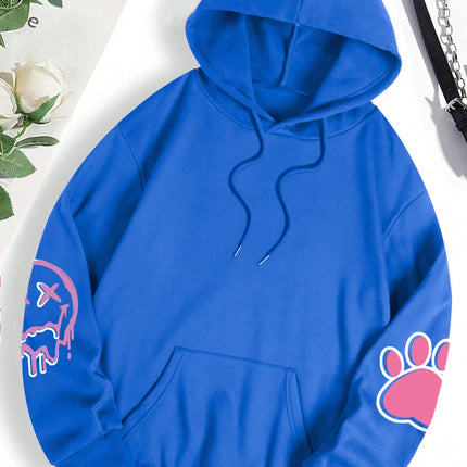 Hip Hop Street Casual Printed Female Hoodies Fashion Hoodie Oversize Loose New Sweatshirts Autumn Warm Fleece Clothing
