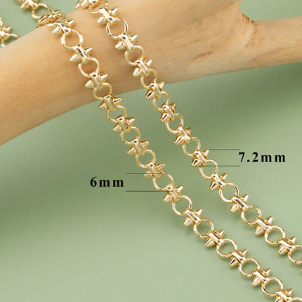 YEGUI C77,diy chain,18k gold rhodium plated,copper,pass REACH,nickel free,jewelry making,charms,diy bracelet necklace,1m/lot